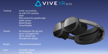 HTC Vive XR Elite headset debuts for enthusiasts and enterprises