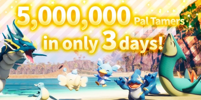 Palworld has sold five million copies in three days.